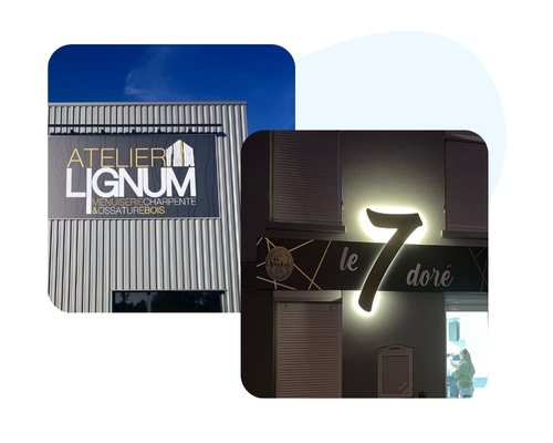Enseigne lumineuse et traditionnelle par Marque de Fab'