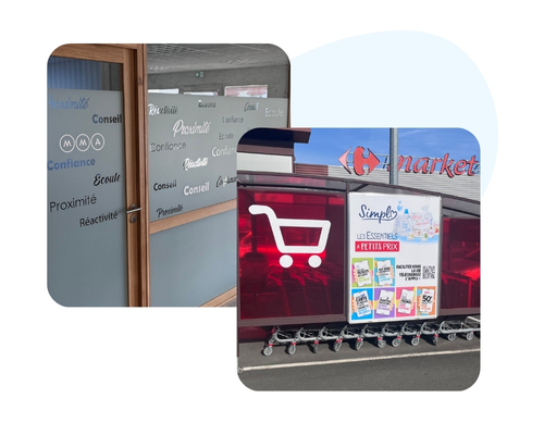 Vitrophanie et décoration vitrée par Marque de Fab'